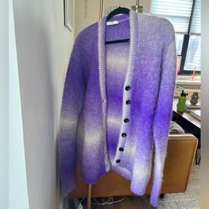 Tibi Alpaca Ombré Cardigan